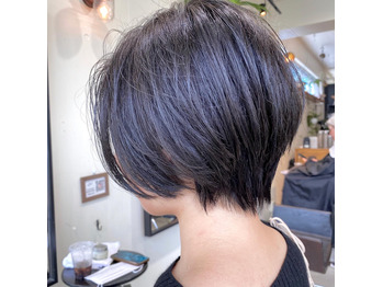 ショート ハイライト ネイビーカラー_20200729_1