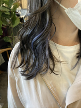 ブルーインナーカラー^ ^_20220614_1