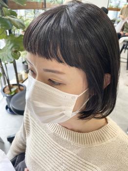 オン眉とミニボブで春一番気分に^^_20210218_1