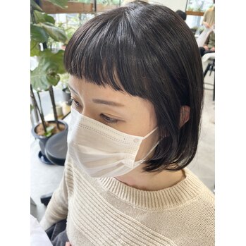 オン眉とミニボブで春一番気分に^^_20210218_1